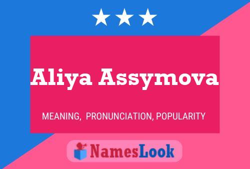 Affiche de nom Aliya Assymova