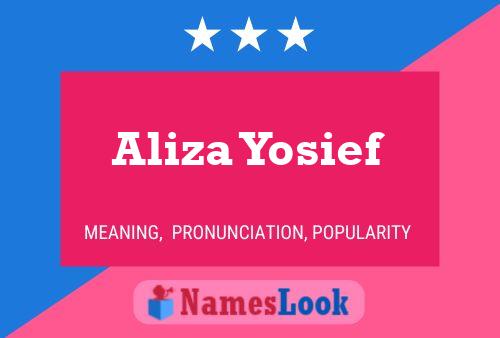 Affiche de nom Aliza Yosief