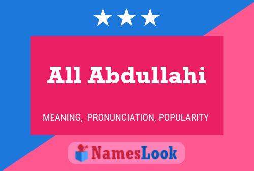 Affiche de nom All Abdullahi