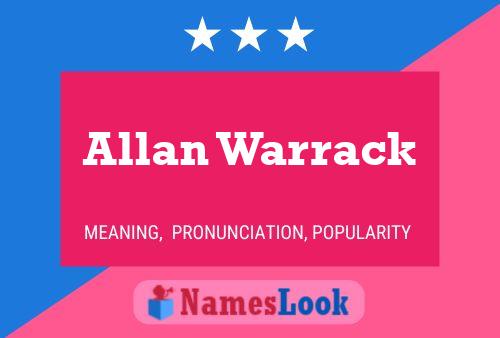 Affiche de nom Allan Warrack