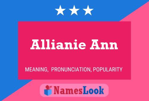 Affiche de nom Allianie Ann