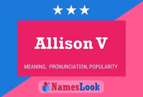 Affiche de nom Allison V