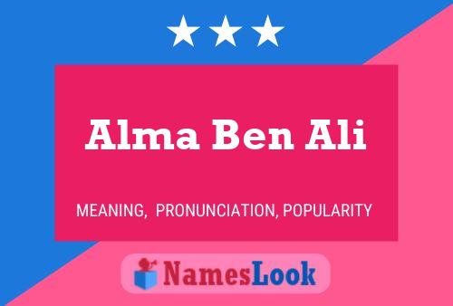 Affiche de nom Alma Ben Ali