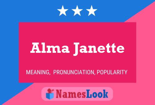 Affiche de nom Alma Janette