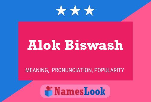 Affiche de nom Alok Biswash