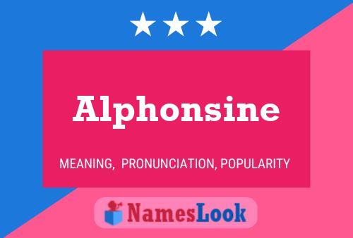 Affiche de nom Alphonsine