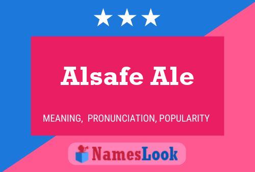 Affiche de nom Alsafe Ale