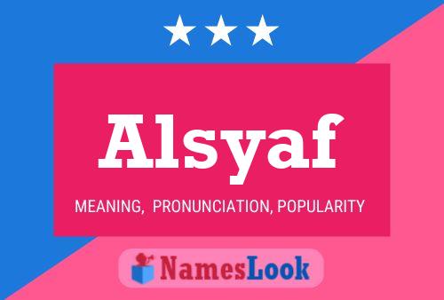 Affiche de nom Alsyaf