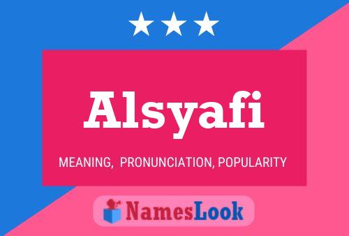 Affiche de nom Alsyafi