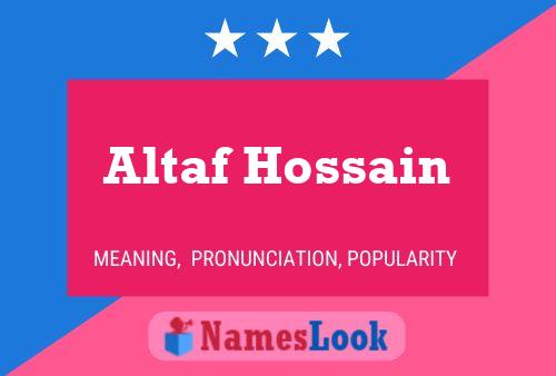 Affiche de nom Altaf Hossain