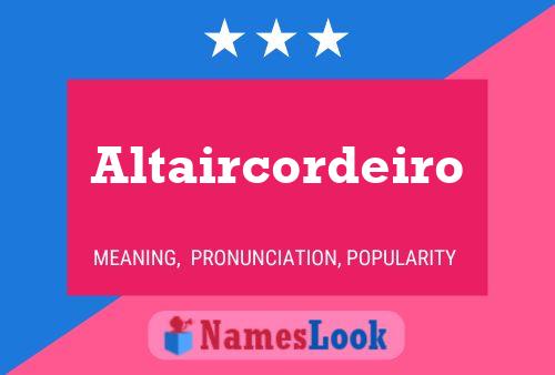 Affiche de nom Altaircordeiro