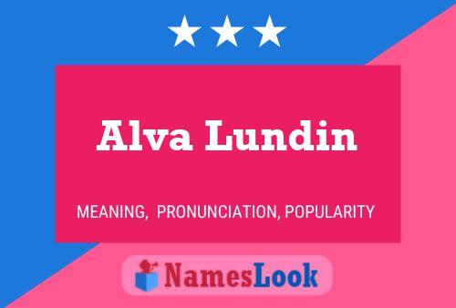 Affiche de nom Alva Lundin