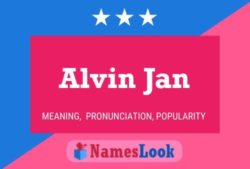 Affiche de nom Alvin Jan