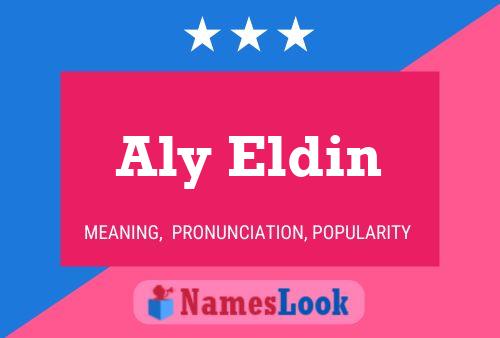 Affiche de nom Aly Eldin