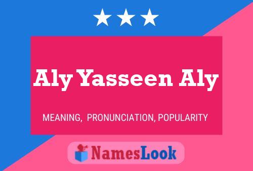 Affiche de nom Aly Yasseen Aly