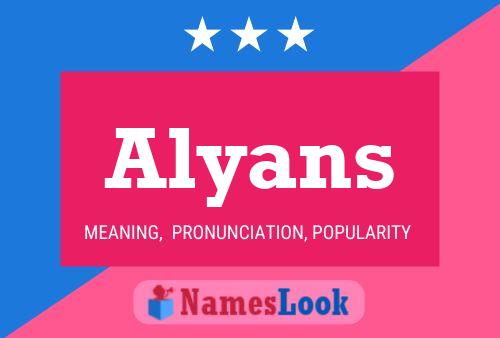 Affiche de nom Alyans