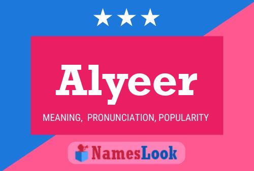 Affiche de nom Alyeer