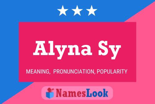 Affiche de nom Alyna Sy