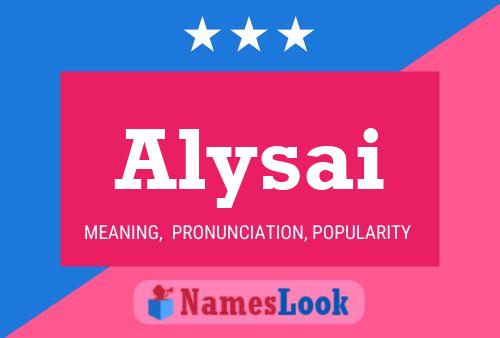 Affiche de nom Alysai