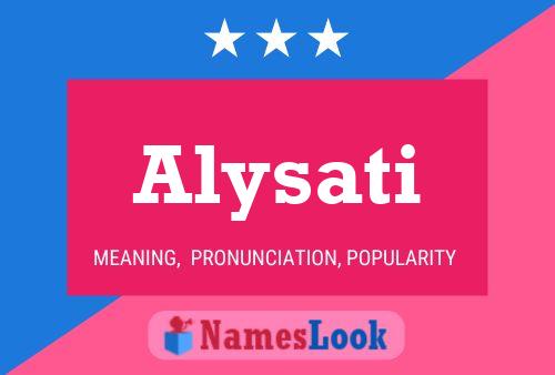 Affiche de nom Alysati