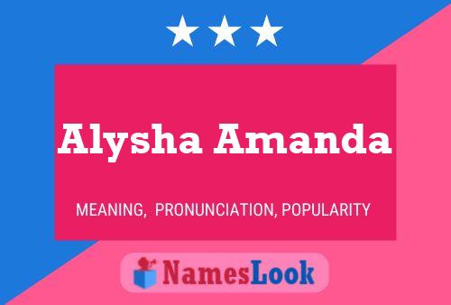 Affiche de nom Alysha Amanda