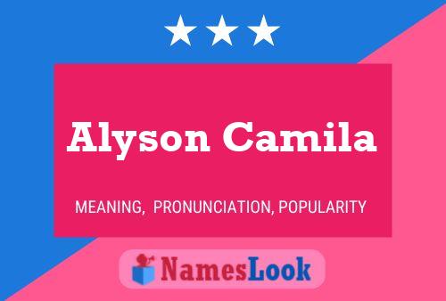 Affiche de nom Alyson Camila