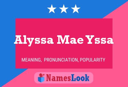 Affiche de nom Alyssa Mae Yssa