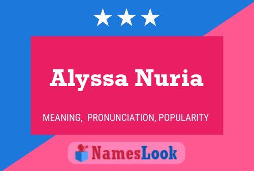 Affiche de nom Alyssa Nuria