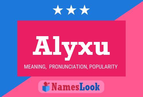 Affiche de nom Alyxu