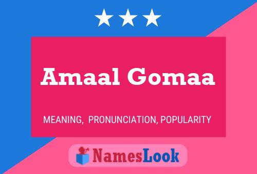 Affiche de nom Amaal Gomaa