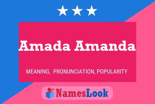 Affiche de nom Amada Amanda