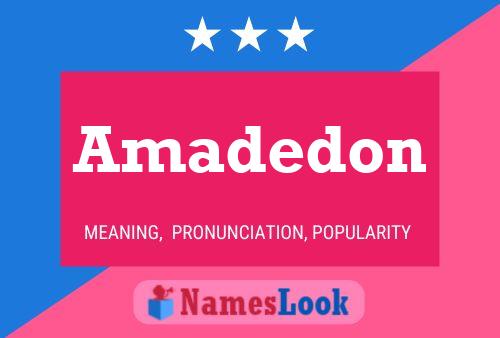 Affiche de nom Amadedon