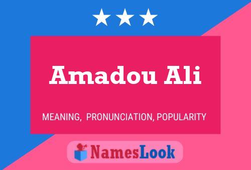 Affiche de nom Amadou Ali