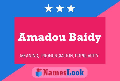 Affiche de nom Amadou Baidy