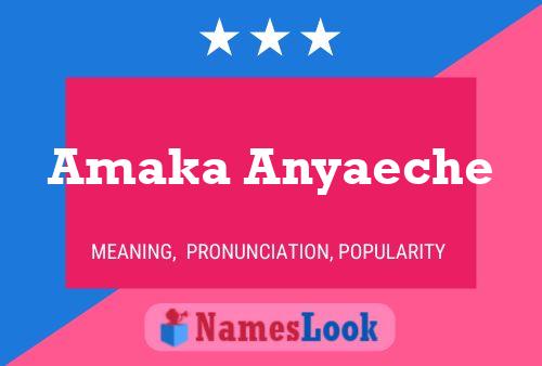 Affiche de nom Amaka Anyaeche