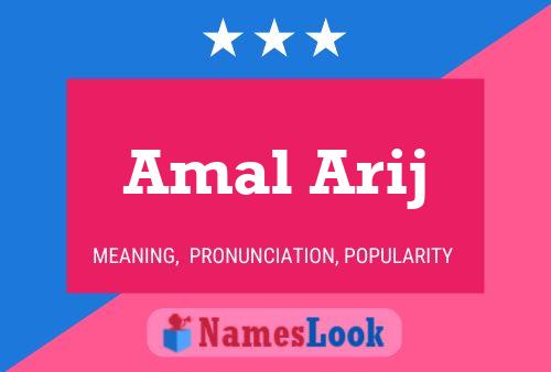 Affiche de nom Amal Arij