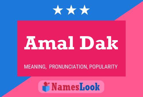 Affiche de nom Amal Dak