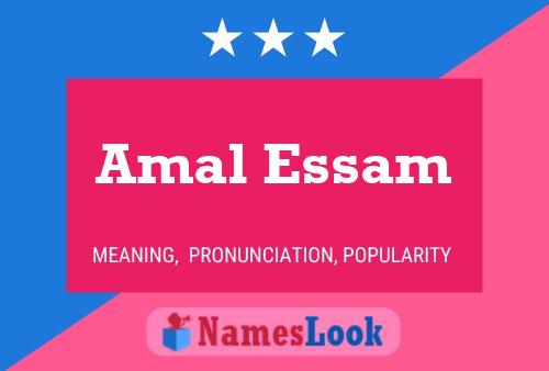 Affiche de nom Amal Essam