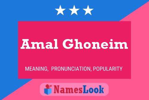 Affiche de nom Amal Ghoneim