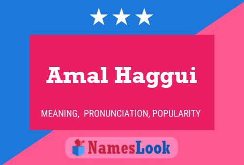 Affiche de nom Amal Haggui