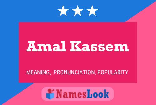 Affiche de nom Amal Kassem