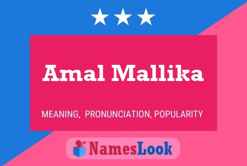 Affiche de nom Amal Mallika