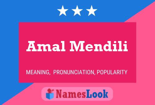 Affiche de nom Amal Mendili