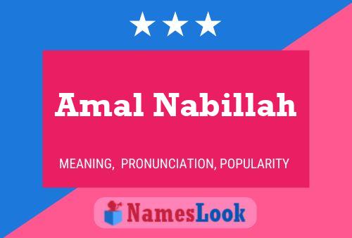 Affiche de nom Amal Nabillah