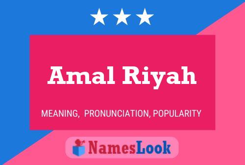 Affiche de nom Amal Riyah