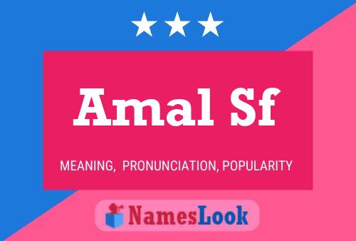 Affiche de nom Amal Sf