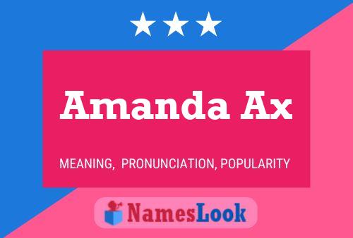 Affiche de nom Amanda Ax