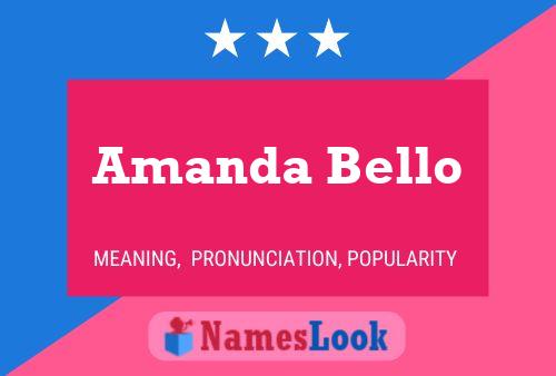 Affiche de nom Amanda Bello