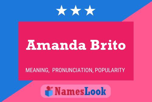 Affiche de nom Amanda Brito