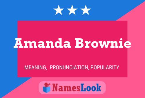 Affiche de nom Amanda Brownie